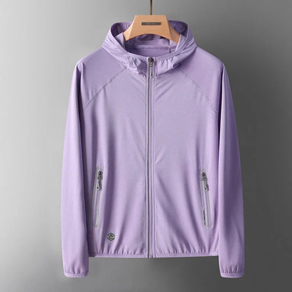 UPF50+ Summer UV Protection Hoodie Unisex Skin Coat Breathable Ice Silk Outdoor Sports Couple's Beach Street Lightweight Jacket