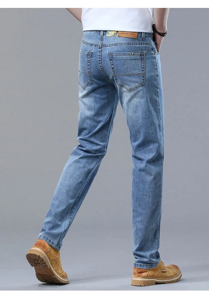 2026 Brand Best Price Comfort Straight Denim Pants Men's Jeans Business Casual Elastic Male High Quality Trousers