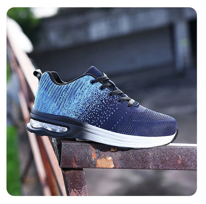 Lightweight Safety Shoes Women Men Air Cushion Work Sneakers Steel Toe Shoes Construction Safety Boots Anti-smash Work Shoes