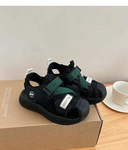 2026 Summer Kids Sandals for Boys Anti-slippery Sole Toddler Beach Shoes Hook&loop Baby Boys First Walkers Barefoot Casual Wear