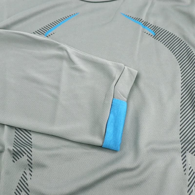 Summer Outdoor Long Sleeve T-Shirt Men 2024 New Quick Dry Breathable Air Conditioning Outdoor Sun Protection Running Outer Wear