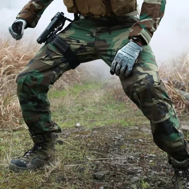Outdoor Combat Pants +Knee Pads Tactical Cargo Pants Men Trousers Hunting Pants Camping Camo Multicam Workwear Trekking Clothes