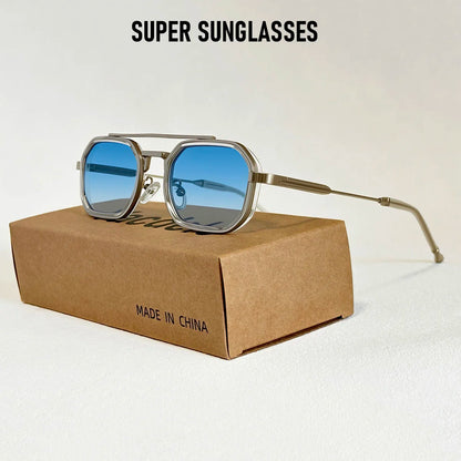 UV400 Protection Square Sunglass Men Vintage Steampunk Sunglasses Women Woman Luxury Fashion Glasses Gafas De Sol Hombre Okulary