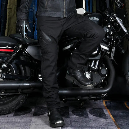 Waterproof Motorcycle Riding Pants All-Season Reflective Strip Adjustable Waistband Knee & Hip Pad for Outdoor Riding pants