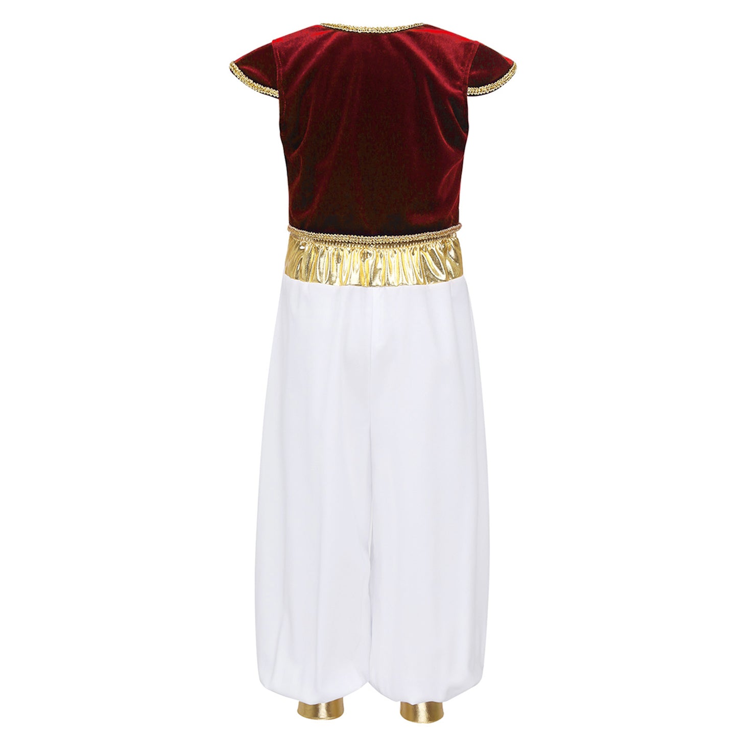 Boys Mythical Prince Arabian Carnival Cosplay Outfit Halloween Party Arabian Prince Role Play Waistcoat Vest Top+Belted Pants