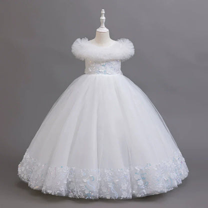 Summer Dress for Kids Girl Lace Sleeveless Baby Girl Princess Dress Fashion Solid Children Girls Party Dresses 2-9 Years