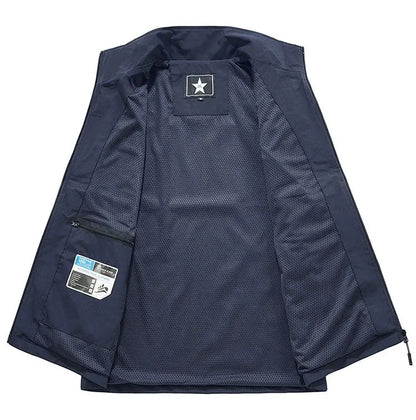 2024 Outdoor Casual Vest For Men Large Pocket Fashion Coat High Quality Design Hot Street Wear Vest For Men