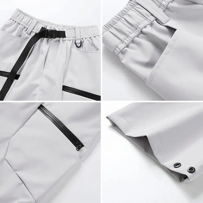 Autumn Hiking Pants Male With Belt Outdoor Waterproof Windproof Camping Trousers Spring Women Wear-Resistant Mountaineering Pant