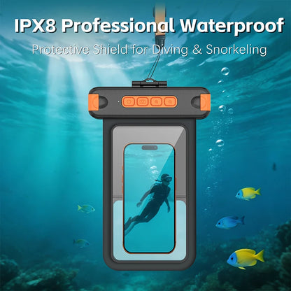 IP68 10M Bluetooth Waterproof Mobile Phone Pouch Underwater Dry Bay Case Outdoor Sports for Swimming Diving Floating