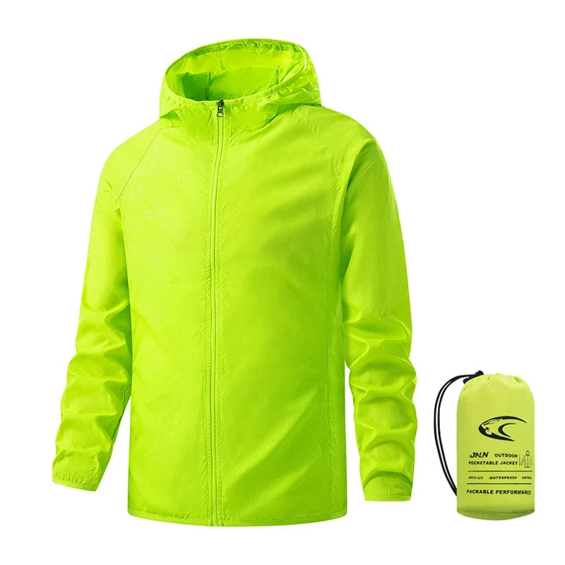Men's Women's Waterproof Hiking Jackets Quick Dry Sun Protective Windbreaker Unisex Camping Climbing Outdoor Rain Coat