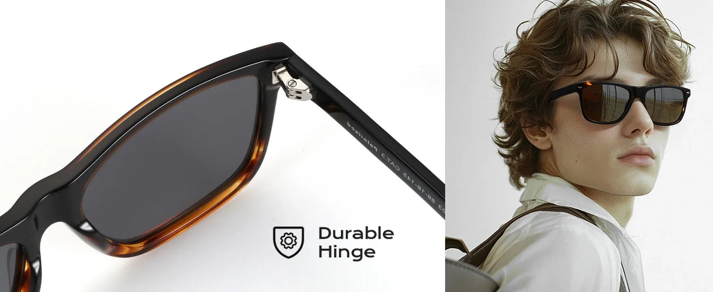 Fashion Square Polarized Sunglasses UV400 Protection Acetate Sun Glasses Classic Design Shade for Women Men