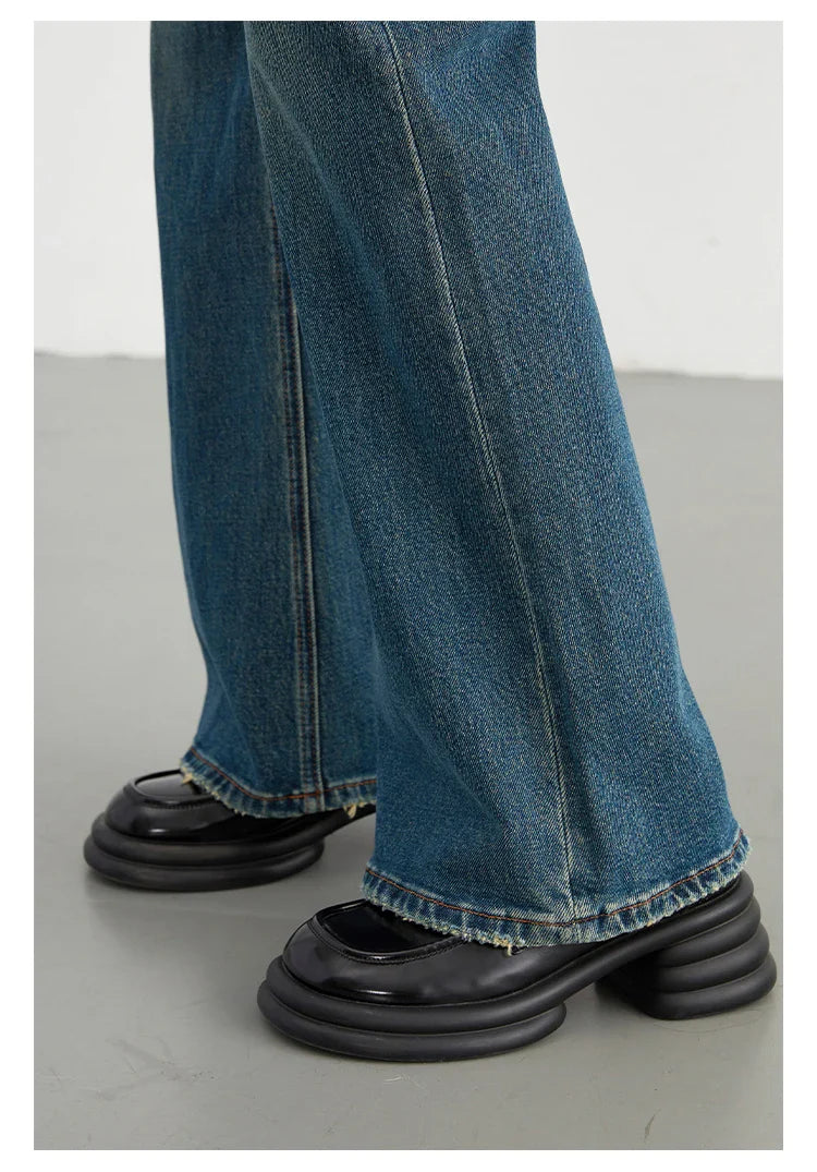 Women Jeans New High Waist Flare Denim Pants Micro Elastic Woman Trousers Horseshoe Pant Female Autumn Winter 2023