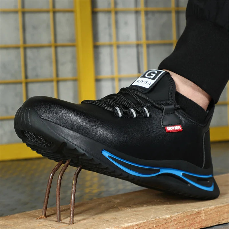6KV Insulation Safety Work Shoes For Men And Women Waterproof Black Leather Shoes Non-slip Kitchen Shoes Indestructible Boots