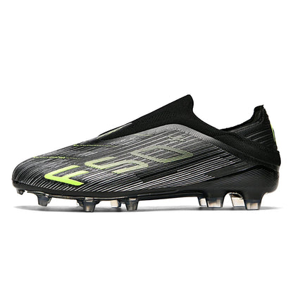 Without-lace F50+ Mens Soccer Shoes Boys Training Non-Slip Turf Soccer Cleats TF/FG Football Sneakers Chuteira Campo 35-45