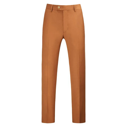 2026 New Men's Middle Waist Pants, 25 Color Choice, Elegant Office Men Trouser, Modest Green Pink Yellow Asian Size M-6XL
