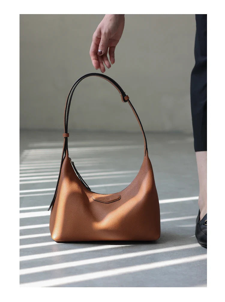 New Arrival Underarm Bag Women Genuine Leather Crossbody Bag Fashion Female Nylon Handbag Luxury Messenger Purses