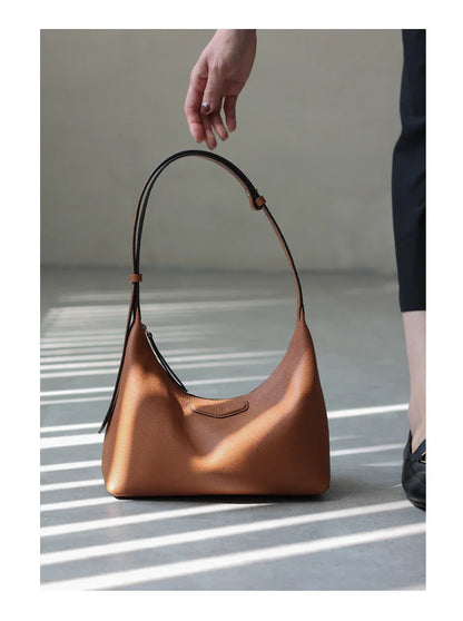 New Arrival Underarm Bag Women Genuine Leather Crossbody Bag Fashion Female Nylon Handbag Luxury Messenger Purses