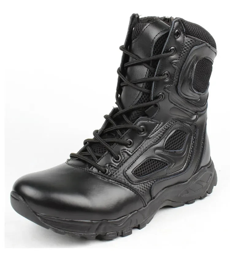 2025 Winter Tactical Boots Men Black Desert Safety Army Shoes Motorcycle Breathable Military Assault Combat Ankle Boots for Man