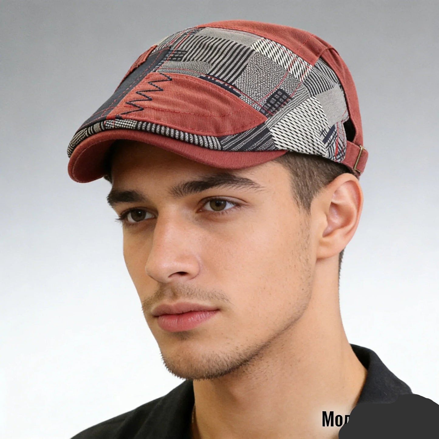 Men's Women's Beret Herringbone Flat Ivy Newsboy Hat Wool Blend Gatsby Cabbie Adjustable Cap