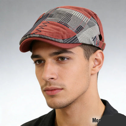 Men's Women's Beret Herringbone Flat Ivy Newsboy Hat Wool Blend Gatsby Cabbie Adjustable Cap