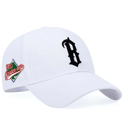 Fashion B Letter Embroidery 1988 Hip Hop Hats Outdoor Adjustable Casual Baseball Caps Sunscreen Hat