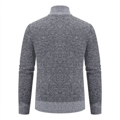 Men's Knit Cardigan Autumn Winter Sweater Coat Man Clothes Brown Blue Luxury Brand Button Fleece Lined Male Knitting Jackets