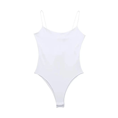 Skinny Bodysuits for Women, Backless, Thin Straps, Snap-button, Female Playsuits, Sexy Fashion