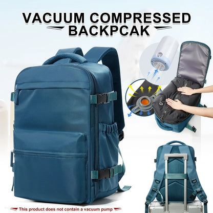 Backpack Travel Cabin Airplane Backpack, Air Vacuum Compression Backpack, Women Men Backpack Business Laptop Bag Handbag
