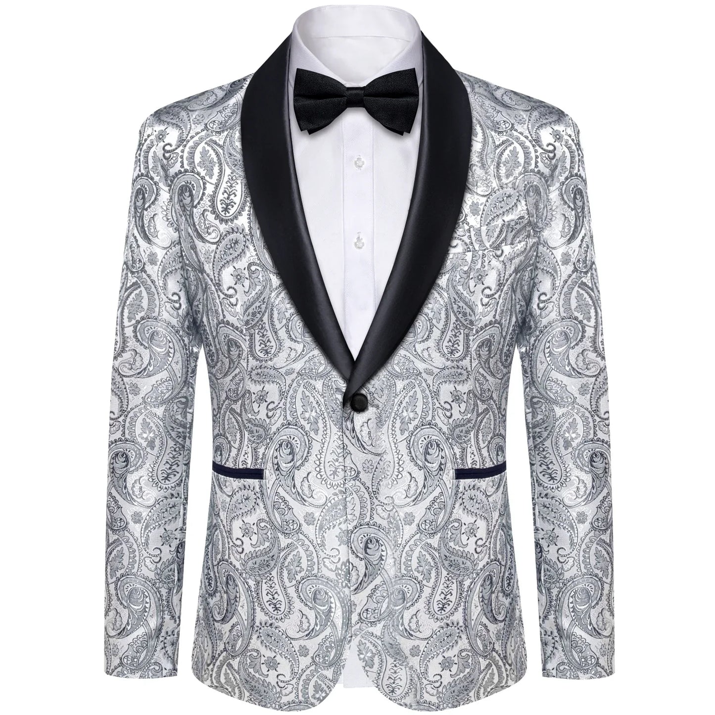 Men's Suits Blazer Green Red Silver Color Paisley Luxury Wedding Prom Business Banquet Suit Coat Men Clothing Jacket