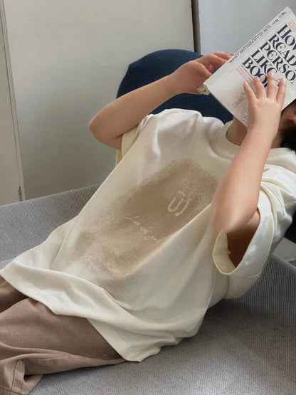 2026 Summer Korean Designer Kids' Unisex Short Sleeve T Shirt Trendy Boys Girls Summer Apparel Soft Cotton Blend Size 110-170cm