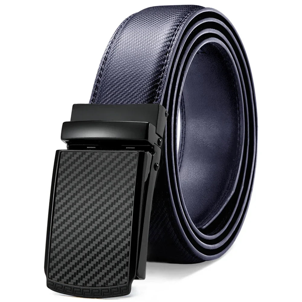 Men Belt Leather Belt  Automatic Genuine Leather Fashion Belts Ratchet Luxury Belts Men's Trouser Belt Belt for Men