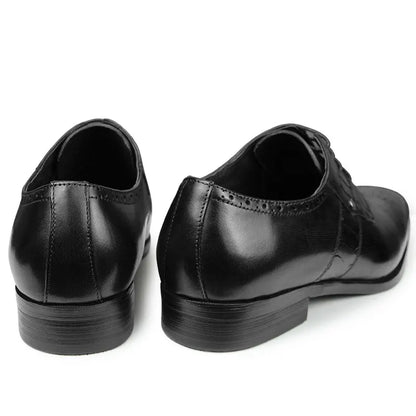 High Grade Men Derby Formal Leather Shoe Lace Up Brogue Dress Wear Male Wedding Shoe Social Office Genuine Cephalopod Shoes Gift