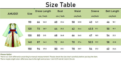 Girl Hua Mulan Princess Costume Children Chinese Hanfu Dress Costumes of Ancient Chinese Person Halloween Carnival Clothing