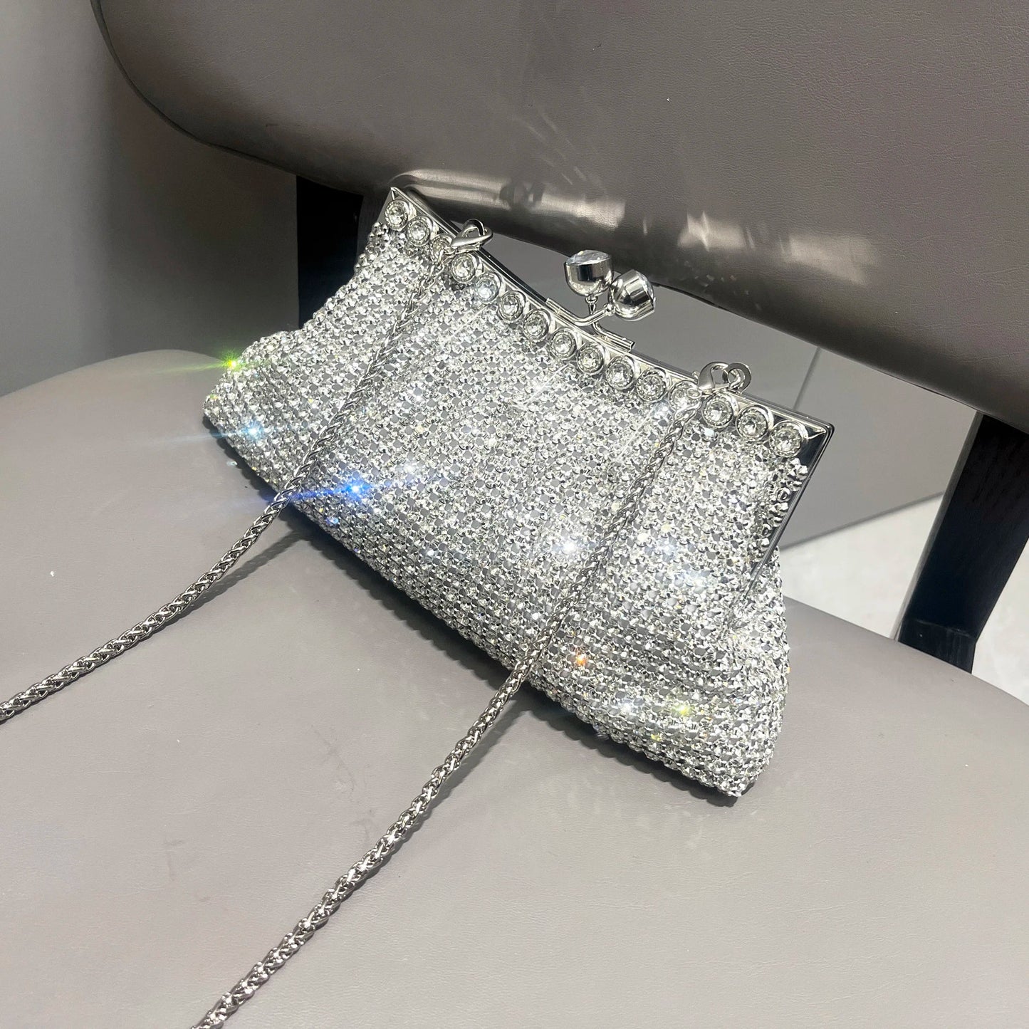 Handle Rhinestones Evening clutch Bag Purses and handbag luxury Designer shiny Crystal Clutch purse bucket bag shoulder bags