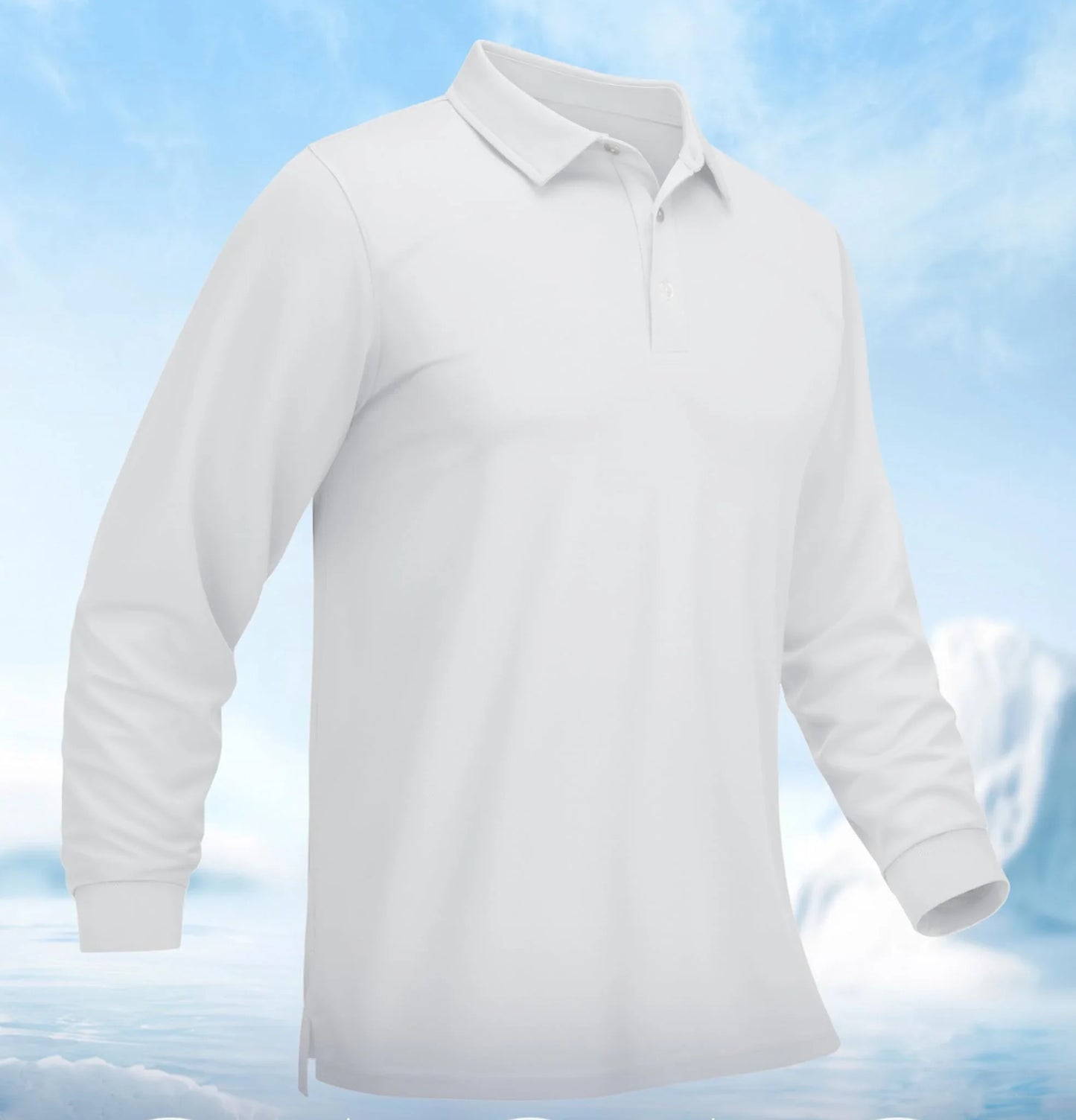 Men Sports Polo Shirts Quick Dry Golf T-shirts Breathable Work Shirts Casual Office Shirts Lightweight Top Long Sleeve