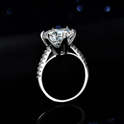 5CT Sparkling D Color Moissanite Lab Diamond Wedding Rings For Women S925 Sterling Silver Luxury Jewelry Engagement Ring