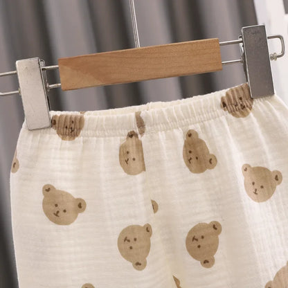 New Spring Autumn Baby Clothes Children Boys Sleepwear Tops and Pants Kids Pajamas Infant Girls Clothing Toddler Cartoon Costume