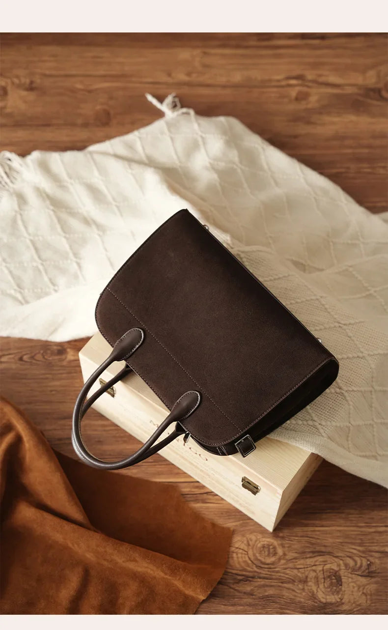 2026 Fall Winter Suede Leather Spacious Crossbody Tote Bag Simple Commuting Handheld Single Shoulder Bag Premium Women's Handbag