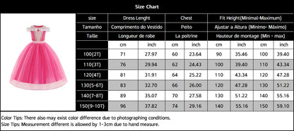 Aurora Kids Cosplay Costume Princess Deluxe Outfits Children Birthday Party Elegant Ball Gown Fairy Disguise Apparel 12Y
