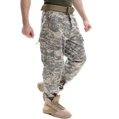 Men's Uniform Camouflage Tactical Multicam Cargo Pants Army Combat Long Trousers Fisthing Climbing Hunting Pants