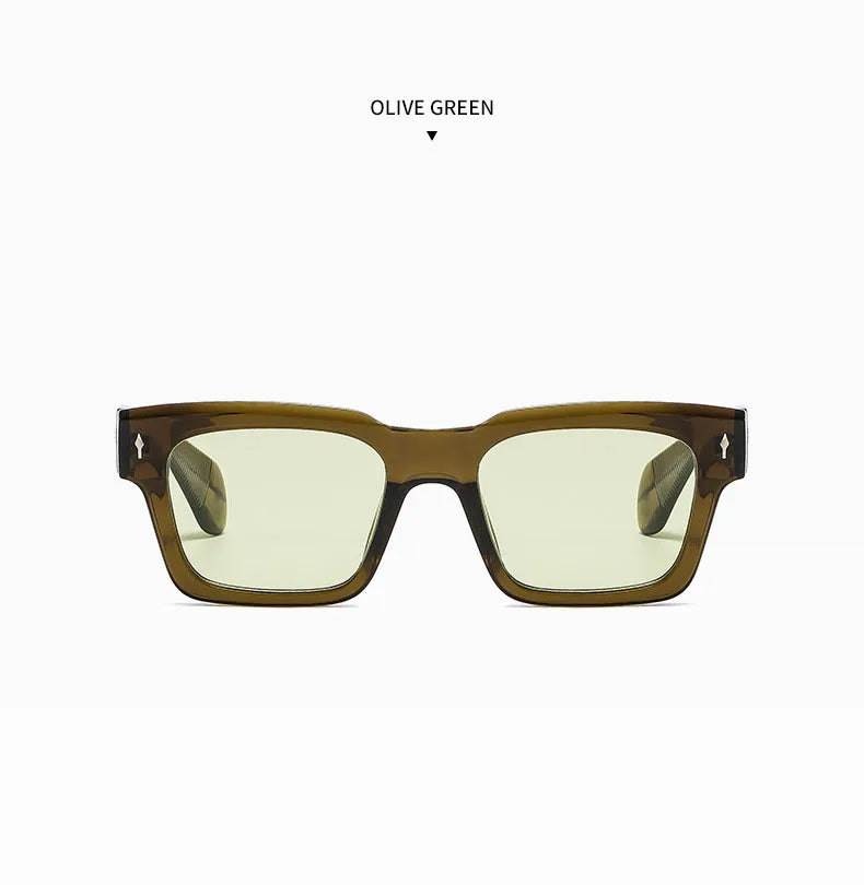 Vintage Square Sunglass Men Vacation Fashion Glasses Retro Sunglasses Women Trendy Fashion Glasses Gafas De Sol Hombre Zonnebril