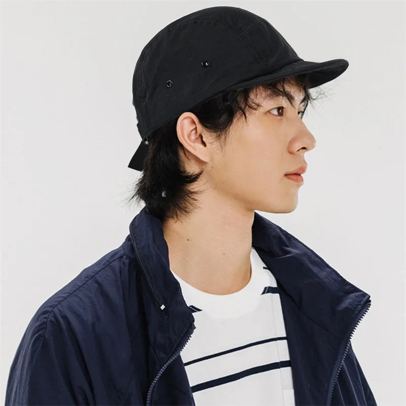 Outdoor Quick-Dry Baseball Cap Women's Korea Short Brim Baseball Hat Men and Women Casual Street Soft Brim Five-Piece Sun Hat