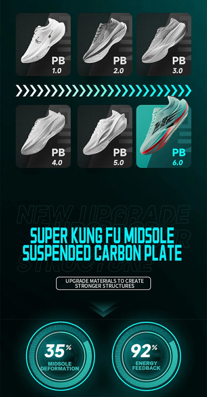 Feiying PB6.0 Men Running Shoes Professional Marathon Full Palm Suspended Carbon Board Racing Race Sneakers QDB023261299