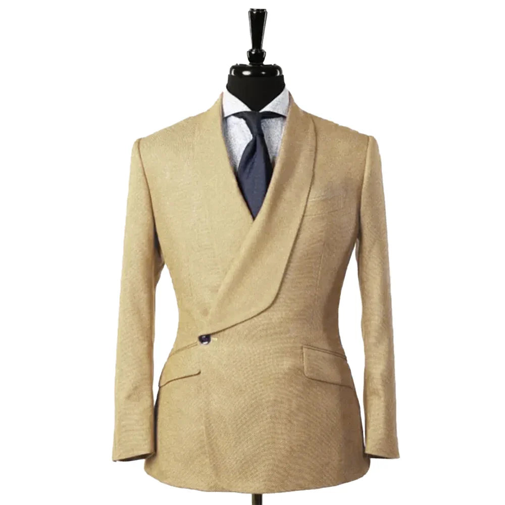 Breathable Light Weight Wedding Suits Custom Made Mens Suits Summer Suit Tailor Made Suits Beige Wedding Suits For Man