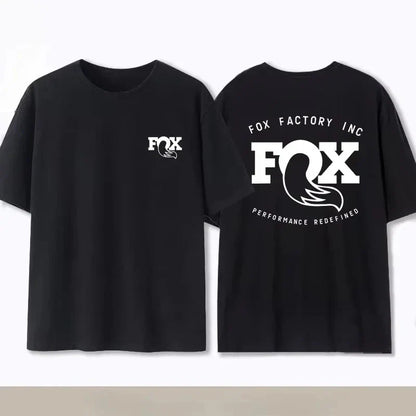 Summer Fox Racing Cross - country Mountain Bike Commemorative T - shirt High Quality Fashion Men Women Short Sleeve Round Neck