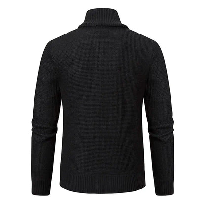 Men Cardigan Sweater Coat 2025 Autumn Winter Korean Warm Thickened Stand Collar Zipper Solid Casual Jacket Fashion Men Clothing