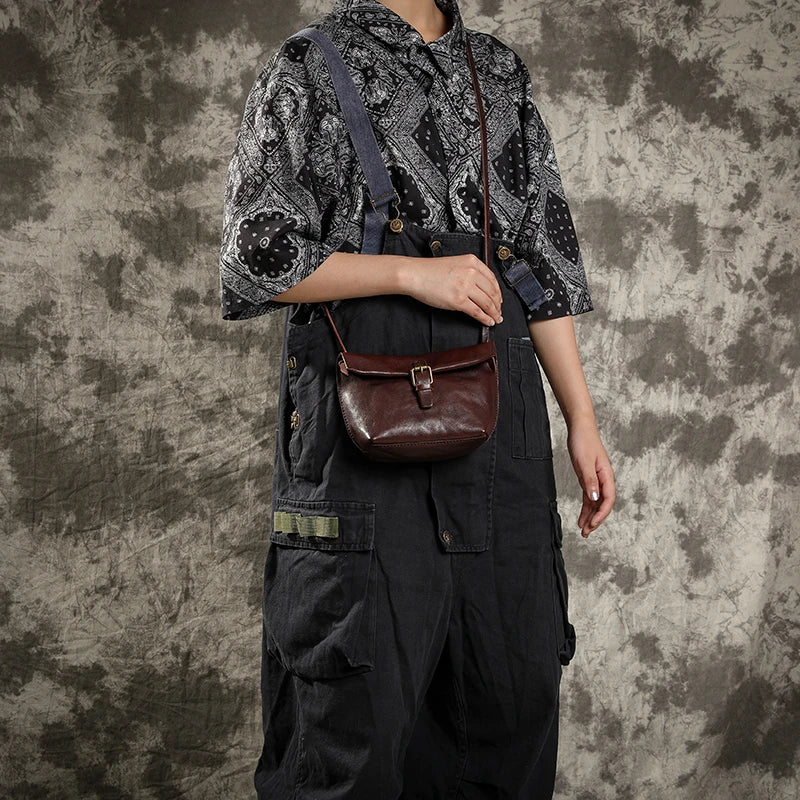 Soft Genuine Leather Women Messenger Bag Female Real Leather Crossbody Shoulder Bags Small Handbag Retro Phone Bag for Girls