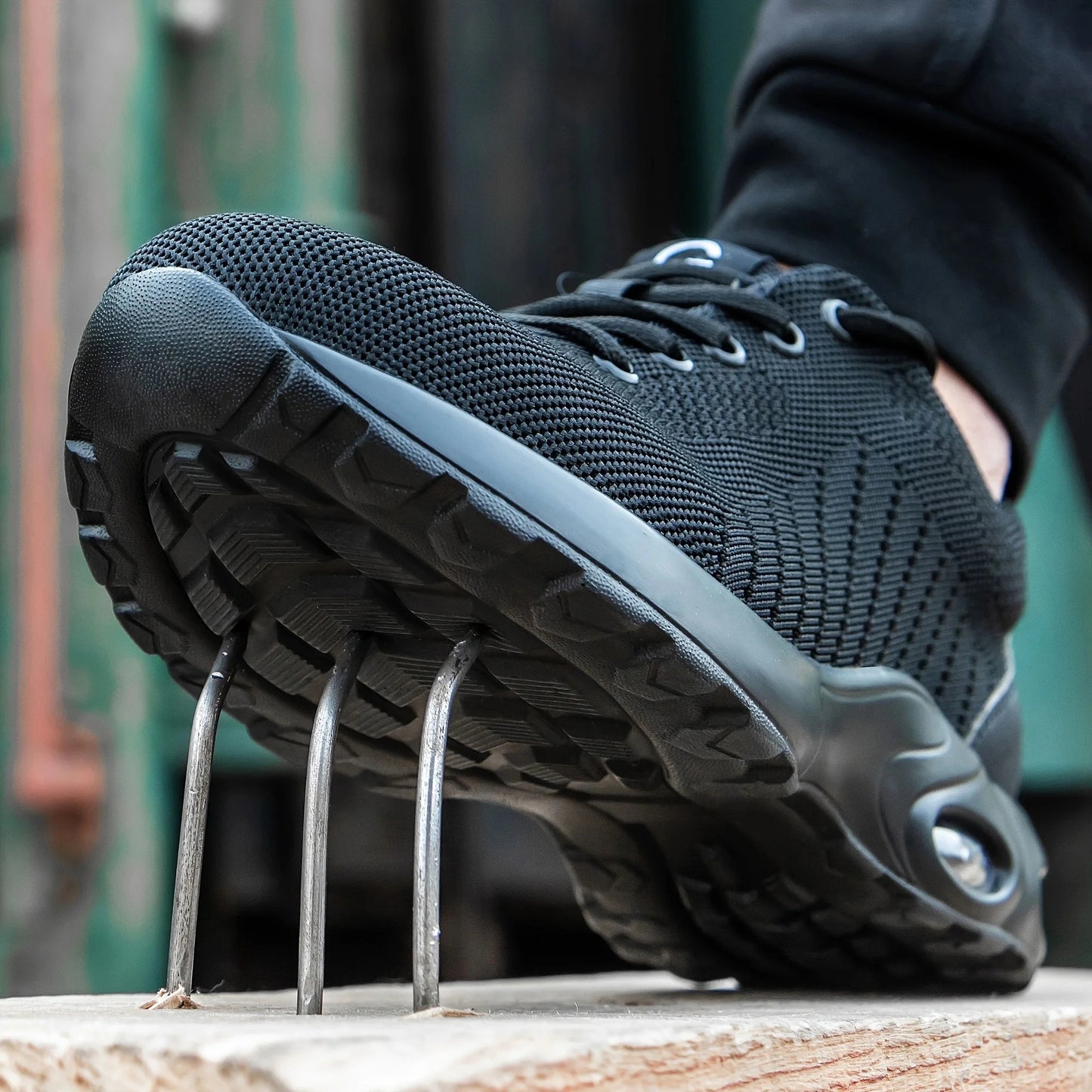 Air Cushion Work Safety Shoes For Men Women Breathable Work Sneakers Steel Toe Work Shoes Anti-puncture Safety Protective Shoes