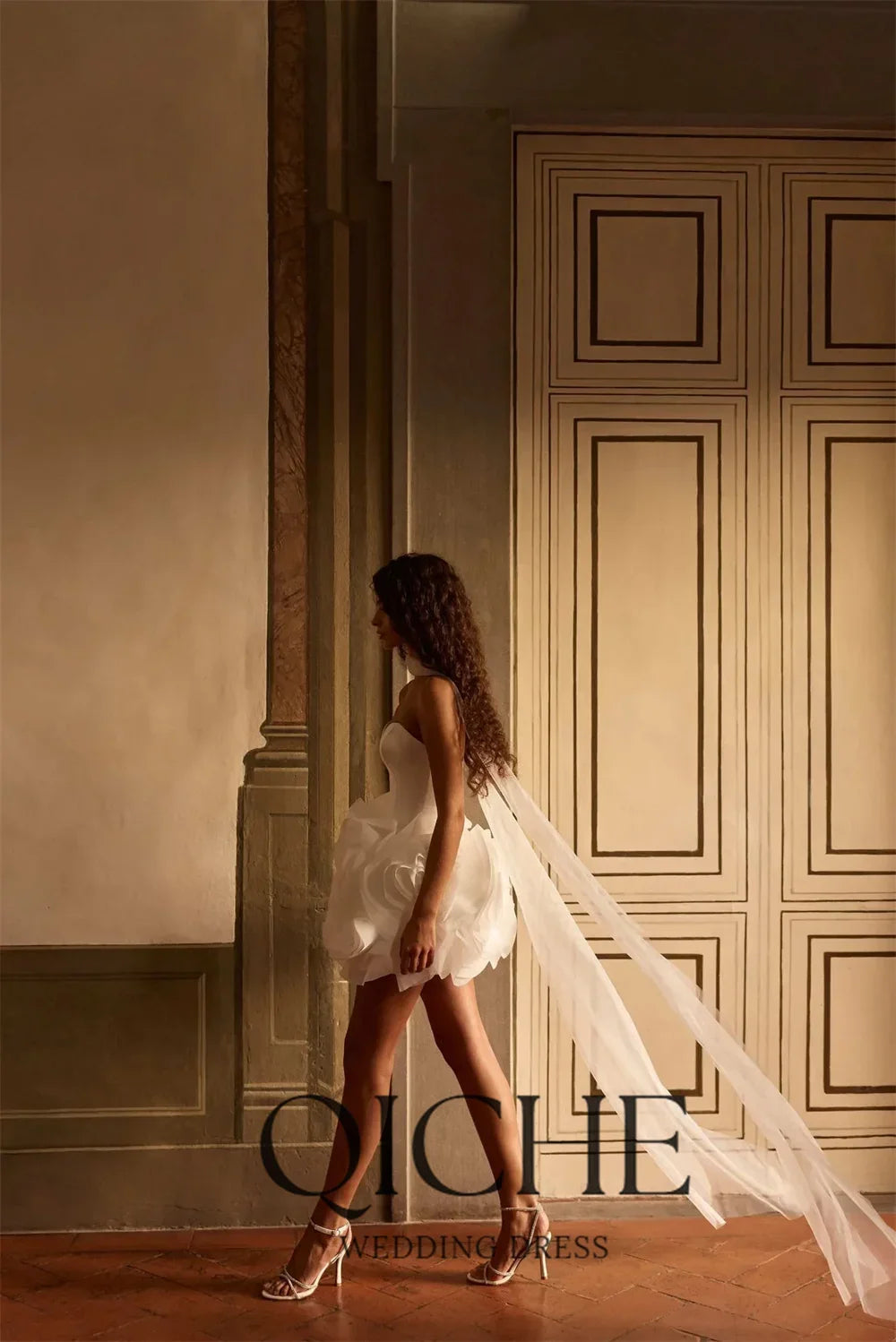 Modern Flowers Short Sheath Wedding Dress 2026 Sweetheart Open Back Formal Bridal Party Gown Vestidos De Noiva Customized