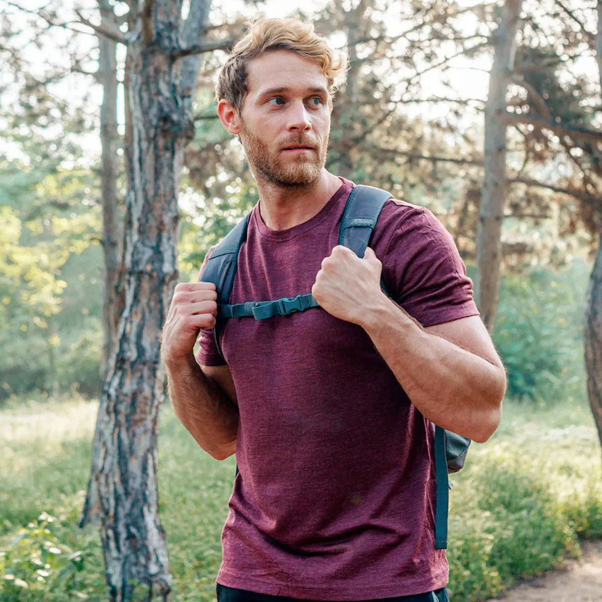 Men's 100% Superfine Merino Wool T-Shirt Base Layer Wicking Breathable Quick Dry Anti-Odor No-itch Comfortable Fit Size